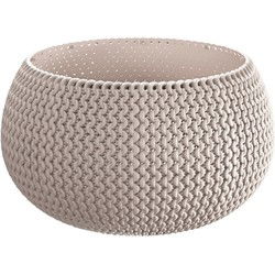 Prosperplast Tuin bloempotSplofy - rond - taupe - D18 x H16 cm - Plantenpotten