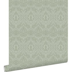 ESTAhome behang ornamenten vergrijsd mintgroen - 50 x 900 cm - 139640