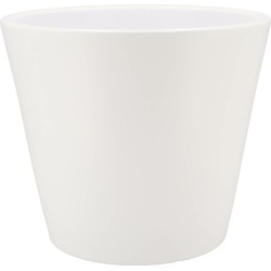 DK Design bloempot/plantenpot - Vinci - wit mat - voor kamerplant - D28 x H34 cm - Plantenpotten