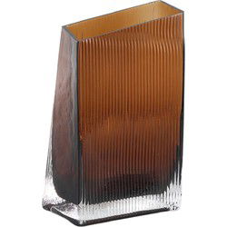 PTMD Alese Vaas - 9,5 x 15 x 26 cm  - Glas - Bruin
