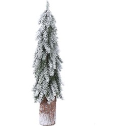 PTMD Kerstversiering Sneeuw Boom Dudley - 20x20x73 cm - Hout - Groen