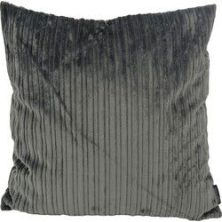 Sierkussen Corduroy Velvet Donkergrijs | 45 x 45 cm | Polyester