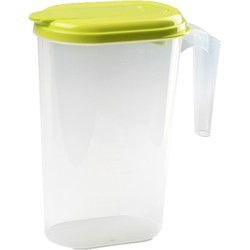 Plasticforte Schenkkan - met groene deksel - 1,6L - kunststof - Schenkkannen