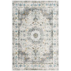 Safavieh Transitional Indoor Woven Area Rug, Evoke Collection, EVK220, in Grey & Gold, 201 X 274 cm