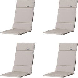 Madison -  Tuinkussen Fiber Deluxe Panama linnen - Ca. 125x50 cm - Set van 4