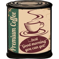 Clayre & Eef Wanddecoratie  20x26 cm Beige Groen Ijzer Premium Coffee …best "good morning" you can get! Muurdecoratie