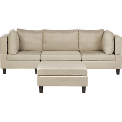Beliani FEVIK - - Modulaire Sofa-Beige-Polyester