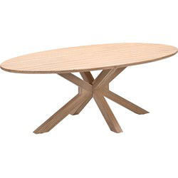Urania tafel ovaal - 220x115 cm - acaciahout met white wash