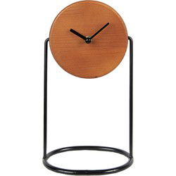 Clayre & Eef Tafelklok Bruin Zwart Hout