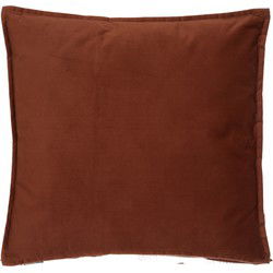 Atmosphera Bank/sierkussens huiskamer Sophia - 52 x 52 cm - Terracotta - polyester - met rits - Sierkussens