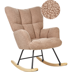 Beliani OULU - Schommelfauteuil-Beige-Bouclé