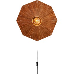 Wandlamp Panama - Bruin - 45x7x45cm