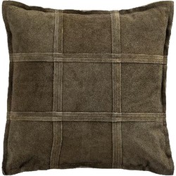 PTMD Sierkussen Cobie - 45x8x45 cm - Suede - Groen