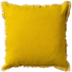 Dutch Decor BURTO - Kussenhoes 45x45 cm - gewassen katoen - Lemon - geel - Dutch Decor