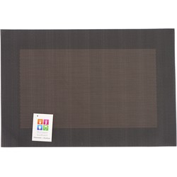 Placemats Hampton - 1x - bruin - PVC - 30 x 45 cm - Placemats