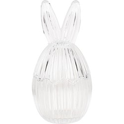 Clayre & Eef Glazen potje Ei Ø 9x17 cm Transparant Glas