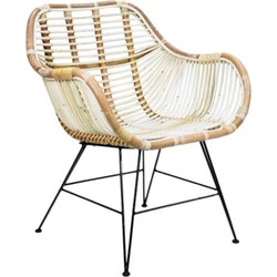 Stoel Rattan Iron Blond