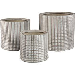 PTMD Paizlie Beige Round Magnesium Pot Line Pattern SV3