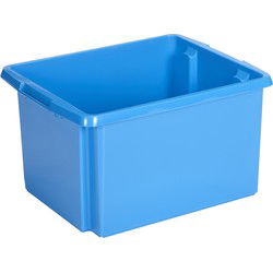 Sunware Opslagbox kunststof - 32L - blauw - 45 x 36 x 24 cm - Opbergbox