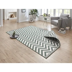 Binnen & Buitenkleed Omkeerbaar - Palma Groen/Crème - 80 X 250 CM