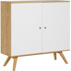 Dressoir met 2 deuren en 6 legplanken B120 cm - NATURE