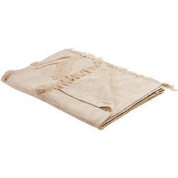 FATEHPUR - Plaid - Beige - 130 x 180 cm - Katoen