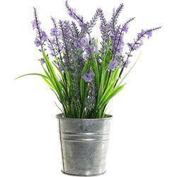 Items Kunstplant - Lavendel - in sierpot - H28 x D18 cm - Kunstplanten