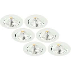 Groenovatie Inbouwspot LED 5W, Wit, Rond, Kantelbaar, Dimbaar, 6-Pack