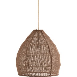 Light & Living - hanglamp - Makassar - bruin - textiel - E27 - 2979782