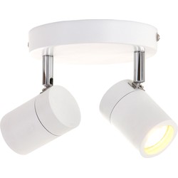 Moderne Opbouwspot Nova LED Staal 2-lichts