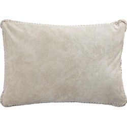 PTMD Sierkussen Suky - 60x8x40 cm - Suede - Taupe