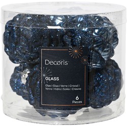 denappel glas d5h7 cm nblw ass 6st kerst