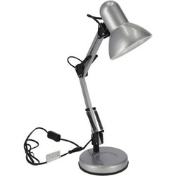 Staande bureaulamp zilver 37 x 15 x 42 cm verstelbare lamp verlichting - Bureaulampen