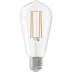LED volglas Lang Filament Rustieklamp 220-240V 3.5W 250lm E27 ST64, Helder 2300K Dimbaar