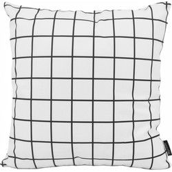 Vierkantjes Wit/Zwart | 45 x 45 cm | Kussenhoes | Katoen/Polyester