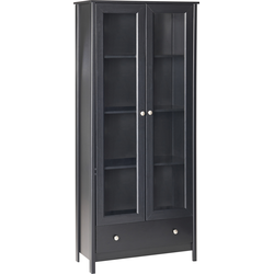 NORNALUP - Vitrinekast - Zwart - Glas