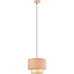 Home sweet home hanglamp Cane weave - linnen naturel