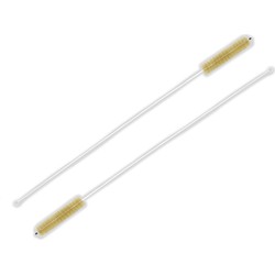 2x Radiatorborstels/schoonmaakborstels met steel en pluim 115 cm - plumeaus