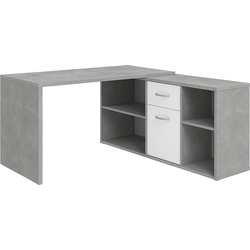 Hoekbureau met moduleerbaar bureau, ladekast en opbergplanken - Lex