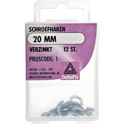 Schroefhaak 20mm verz 12st