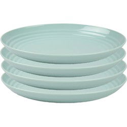 PlasticForte Rond bord/camping - 4x - D22 cm - mintgroen - kunststof - Dinerborden
