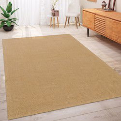 Laagpolig vloerkleed - Aalais - Effen - Uni - Naturel / Beige - 80x250 cm