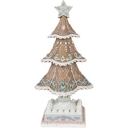 Clayre & Eef Kerstdecoratie Kerstboom 25 cm Bruin Kunststof