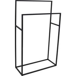 LOFT42 Firm Handdoekenrek – 2 roedes - Zwart - Metaal