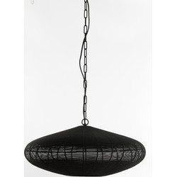 Light&living Hanglamp Ø60x23 cm BAHOTO mat zwart