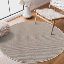 Tapijtenloods Laagpolig Vloerkleed Fancy Beige- 200 CM ROND