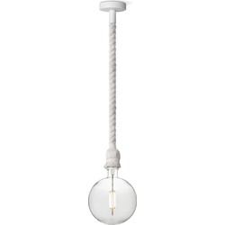 Home sweet home hanglamp Leonardo wit Globe g180 - helder
