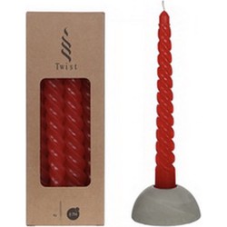 Twisted Candles Set 4 st. Red - Buitengewoon de Boet