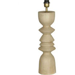 PTMD Tafellamp Elaine - 14x14x50 cm - Hout - Naturel