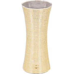 Vase - Disco - Glass - Gold - 12,5x12,5x30cm